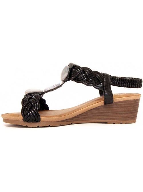 Sandali con zeppa materiale sintetico montevita - Kiabi Sandali con zeppa materiale sintetico montevita - Kiabi
