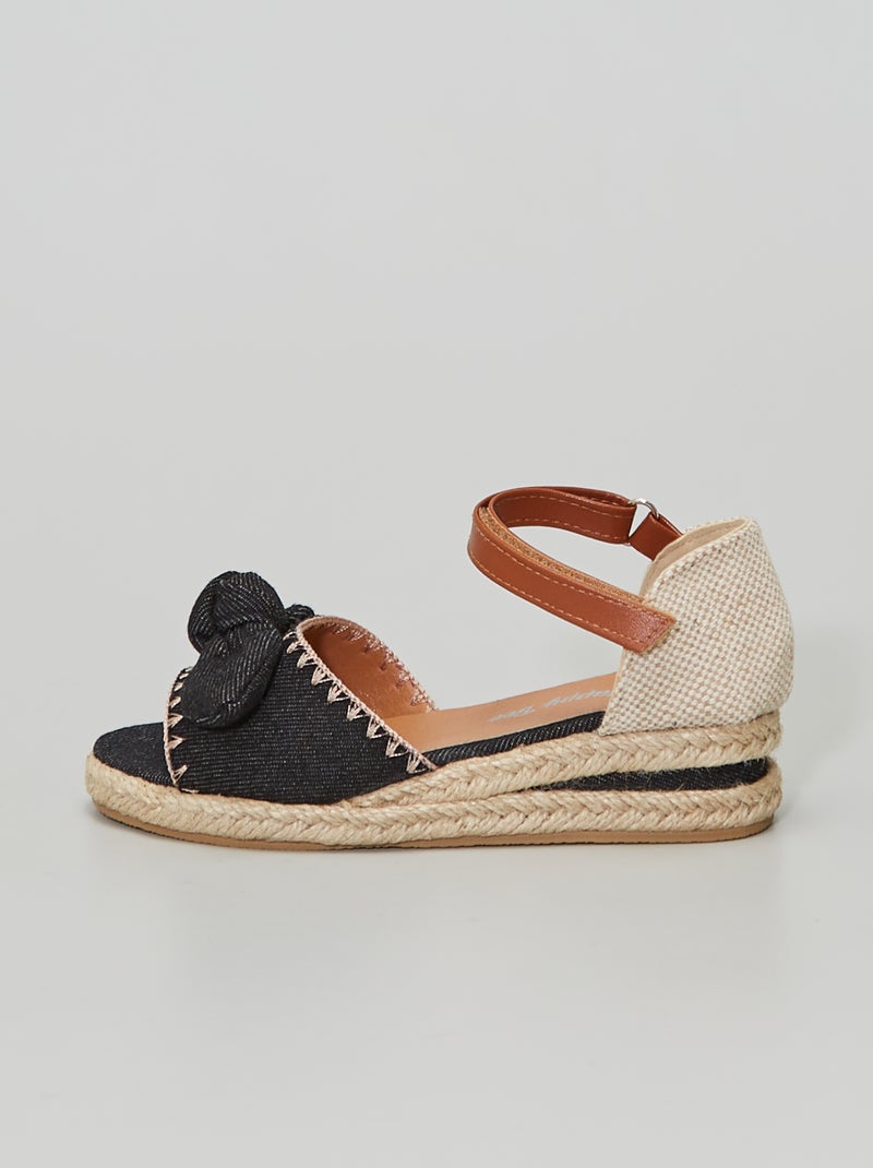 Sandali con zeppa nero - Kiabi