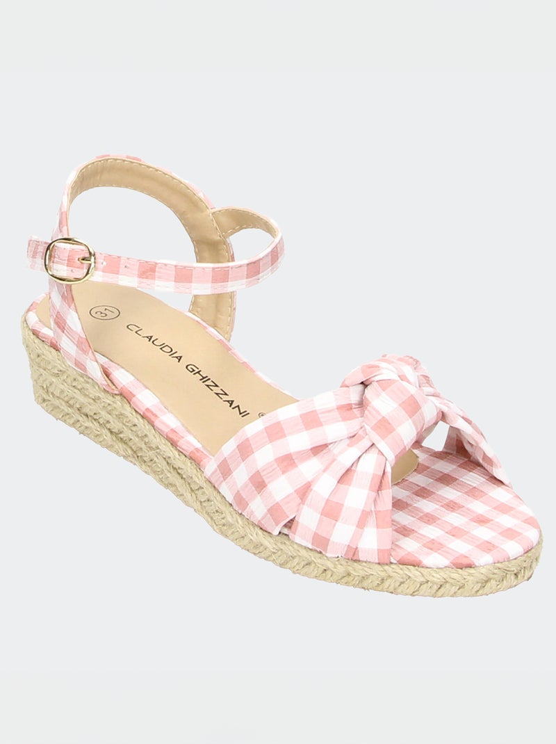 Sandali con zeppa ROSA - Kiabi