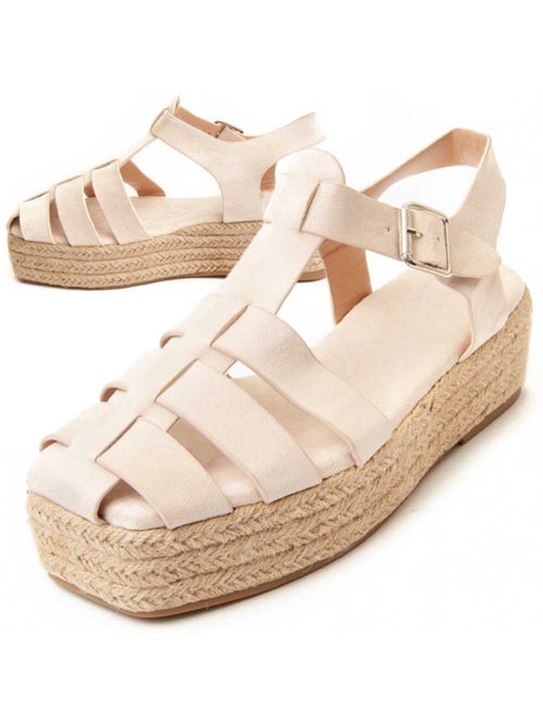 Sandali Con Zeppa Tessile Montevita - Kiabi