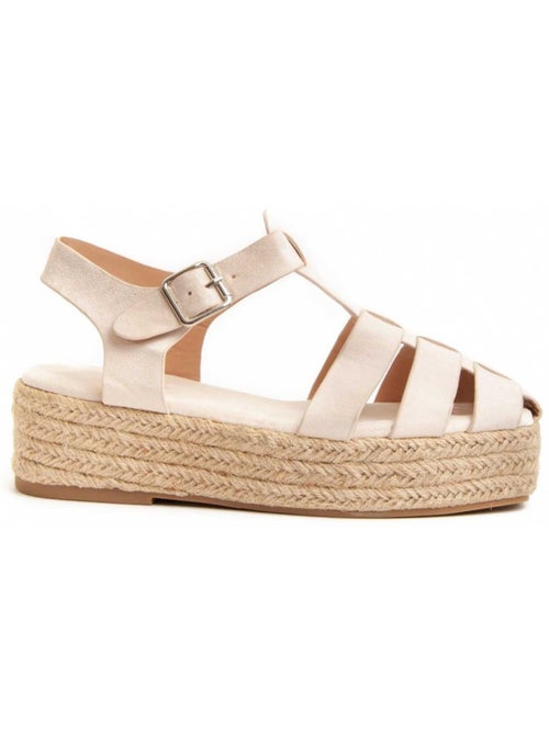 Sandali Con Zeppa Tessile Montevita - Kiabi