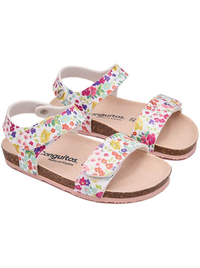 Sandali conguitos bio flores Multicolore - Kiabi