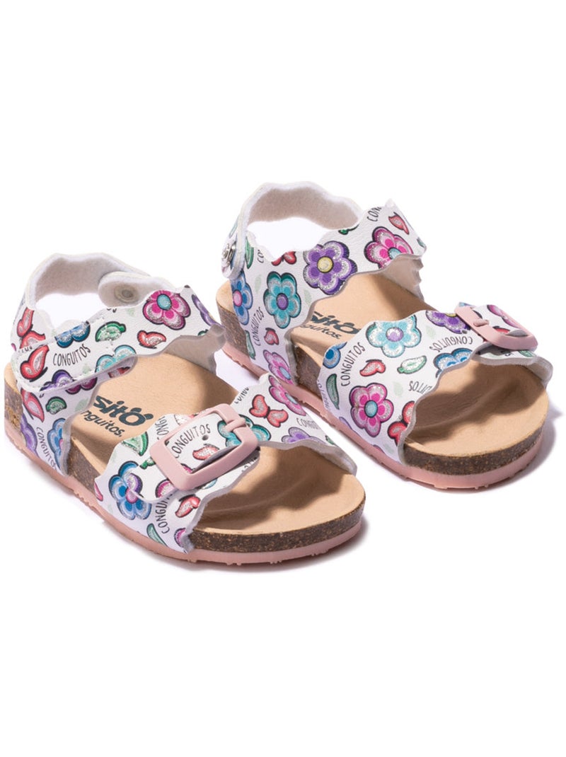 Sandali conguitos bio flowers estampado Multicolore - Kiabi