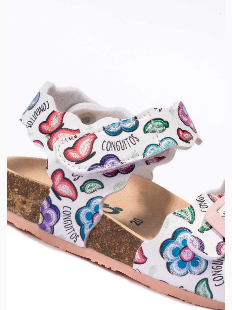 Sandali conguitos bio flowers estampado Multicolore - Kiabi