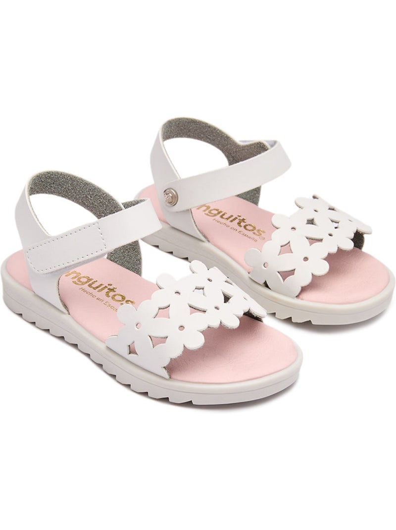 Sandali conguitos diseño floral flor Bianco - Kiabi