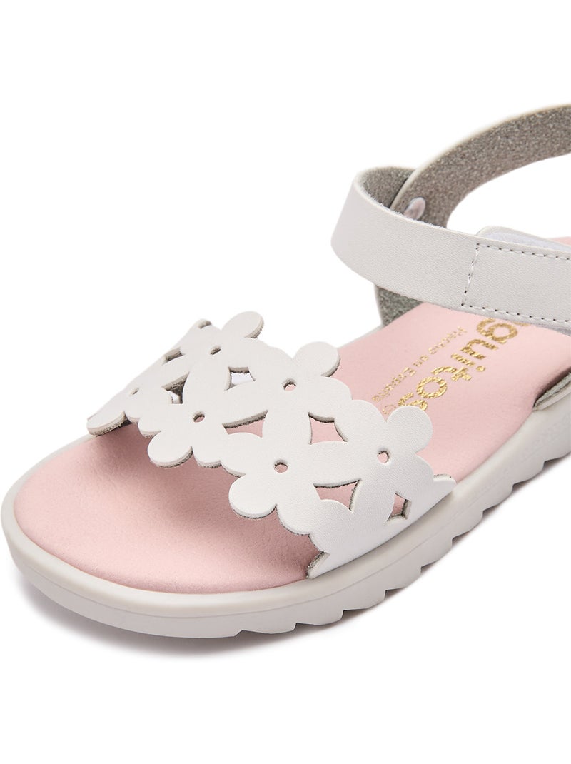 Sandali conguitos diseño floral flor Bianco - Kiabi