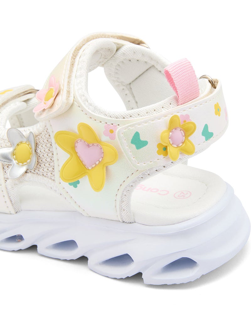 Sandali conguitos floral luces Bianco - Kiabi