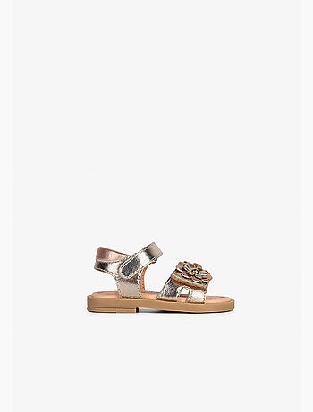 Sandali conguitos flowers metallic