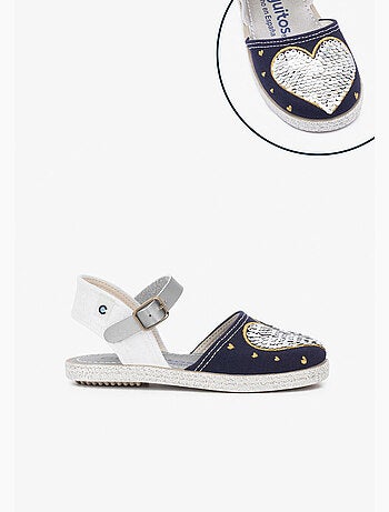 Sandali conguitos heart reversible sequins