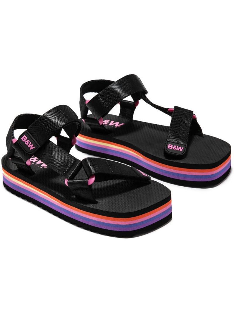 Sandali conguitos platform  b&w Nero Nero - Kiabi