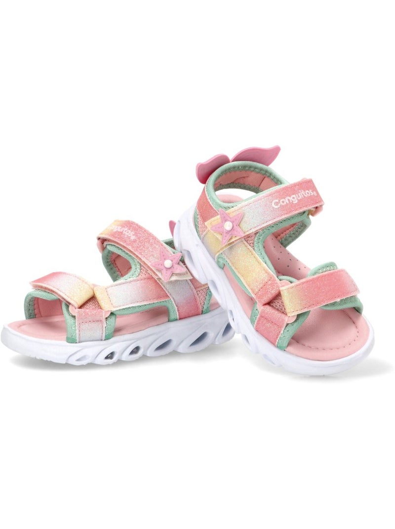 Sandali conguitos rainbow estrellas Rosa - Kiabi