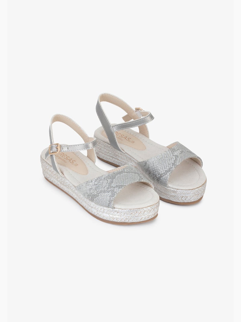 Sandali conguitos snake wedge Argento - Kiabi