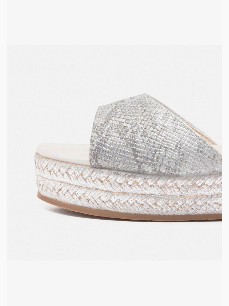 Sandali conguitos snake wedge Argento - Kiabi