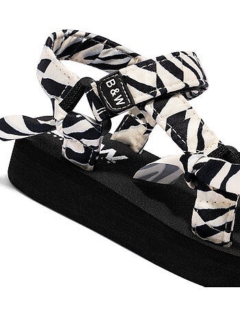 Sandali conguitos zebra b&w