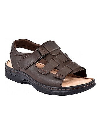 Sandali cuoio con velcro