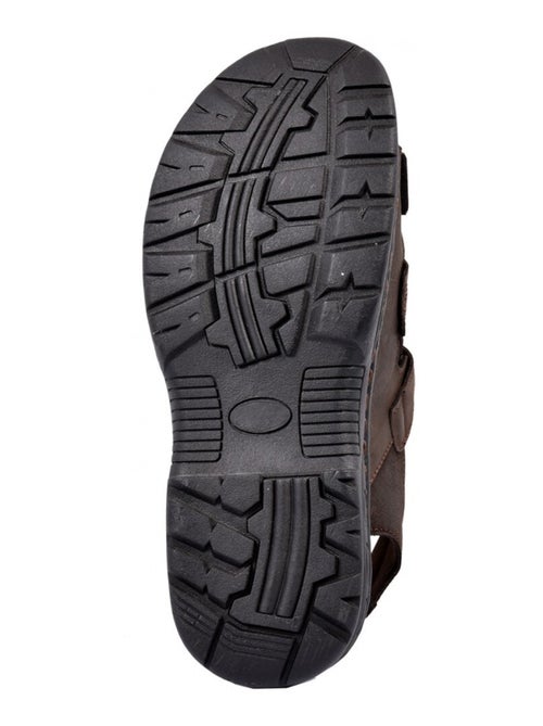 Sandali cuoio con velcro - Kiabi