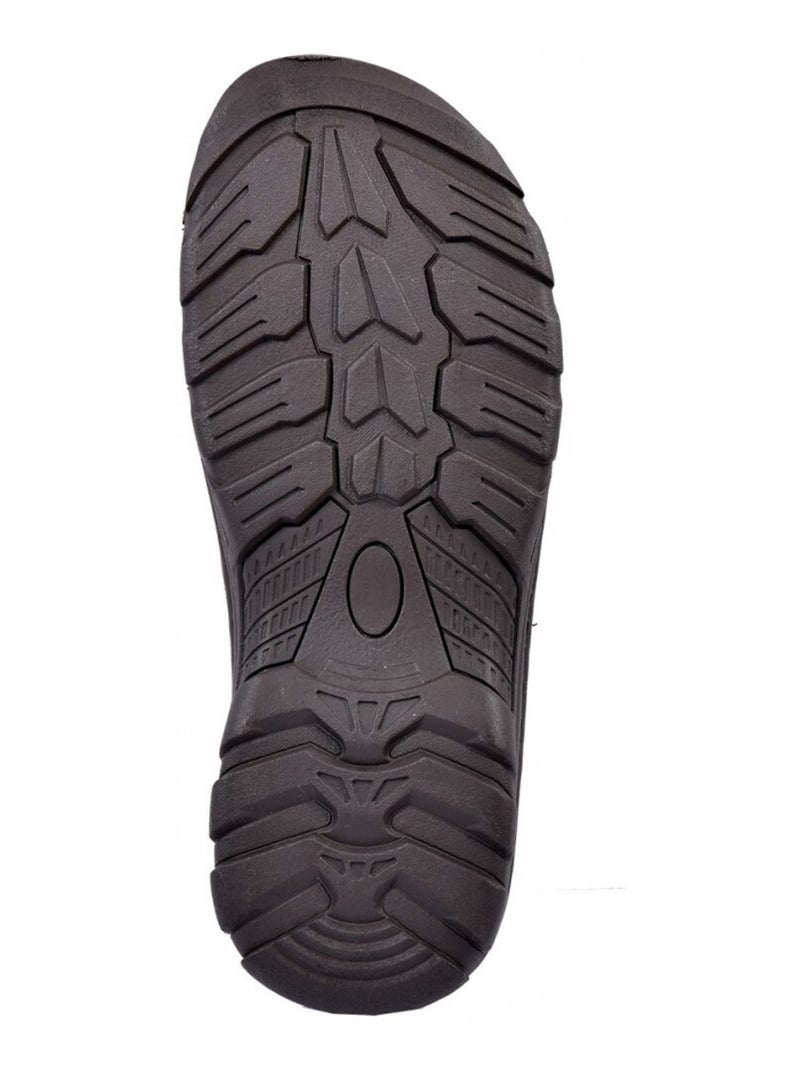 Sandali cuoio con velcro Marrone avana - Kiabi