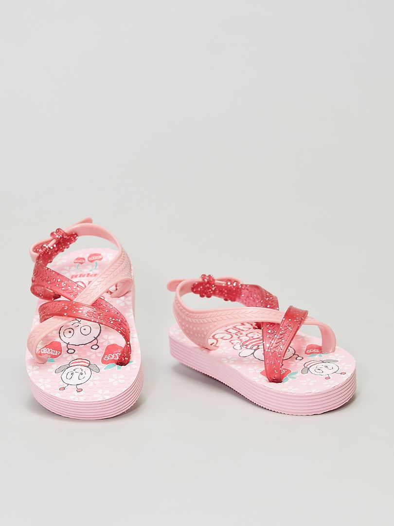 Sandali da bagno regolabili sul tallone rosa - Kiabi