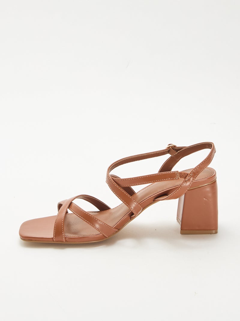 Sandali da cerimonia con tacco Beige - Kiabi