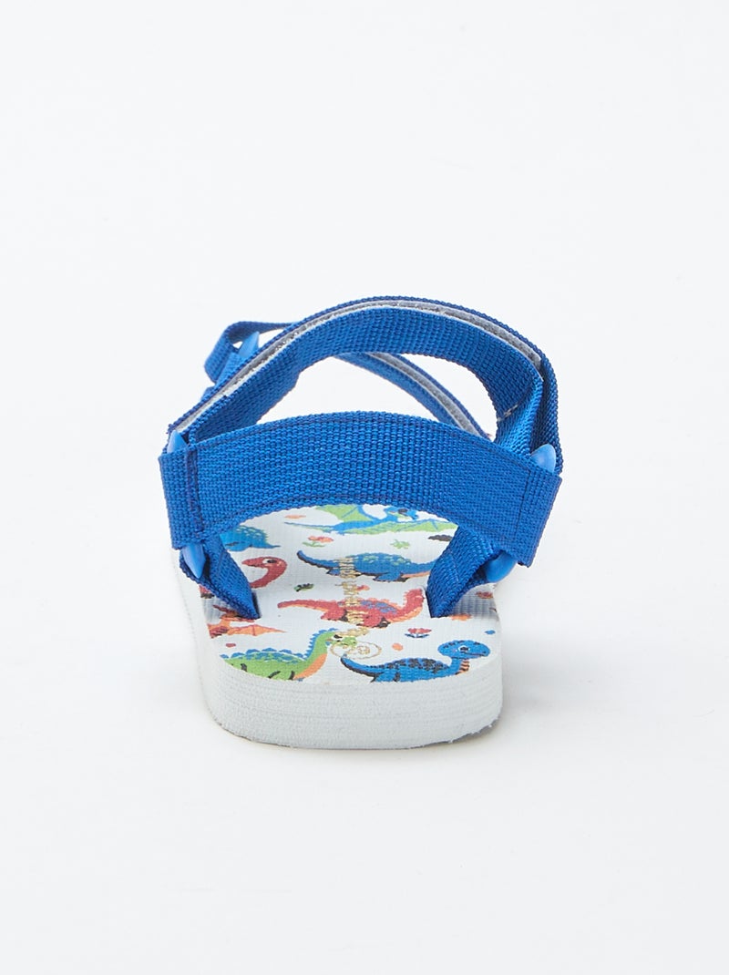 Sandali da spiaggia con fascette in tessuto Blu - Kiabi