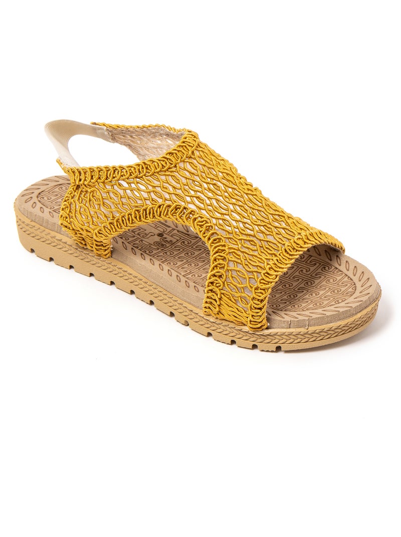 Sandali donna Brasileras con suola gomma Giallo - Kiabi