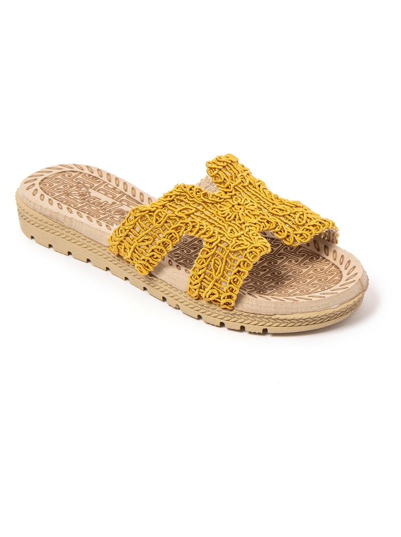Sandali donna Brasileras con suola gomma Giallo - Kiabi