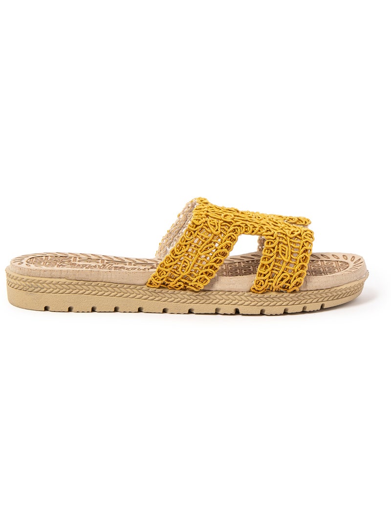 Sandali donna Brasileras con suola gomma Giallo - Kiabi