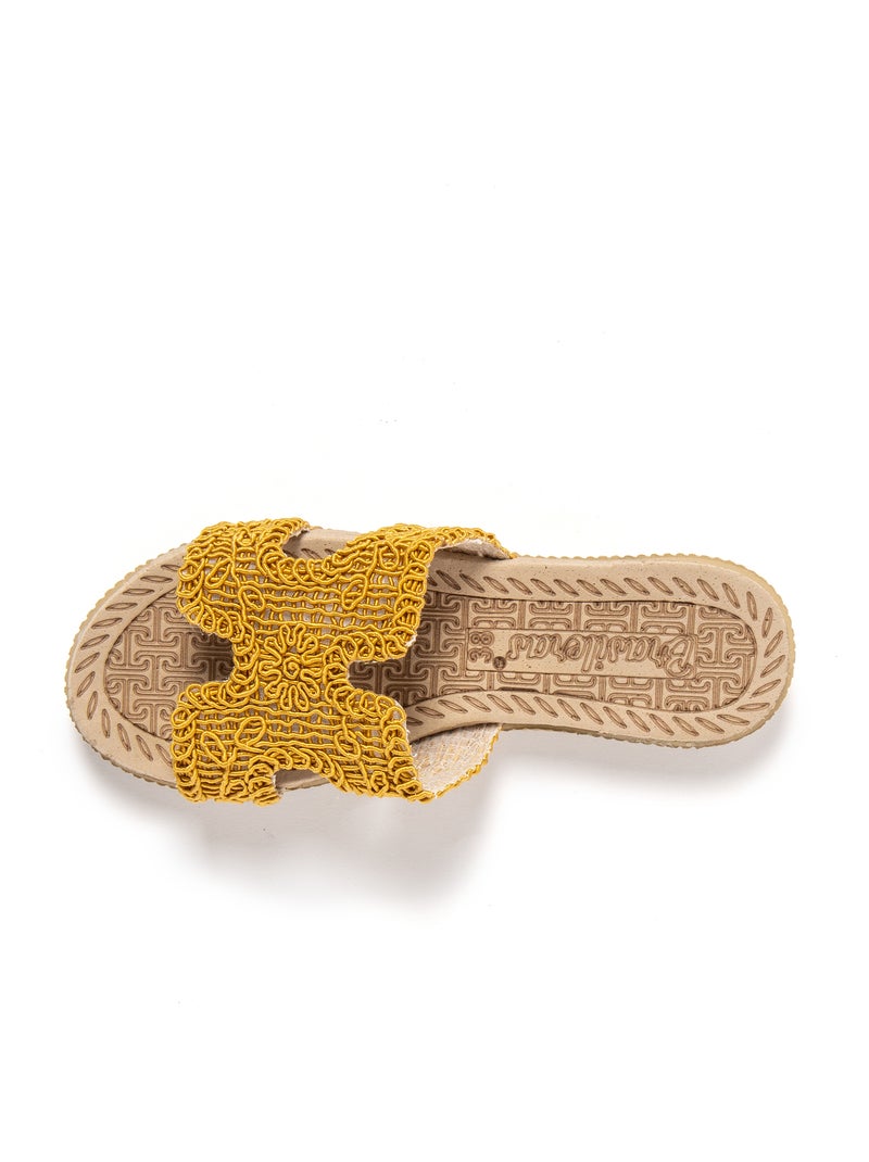 Sandali donna Brasileras con suola gomma Giallo - Kiabi