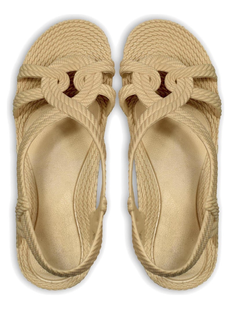 Sandali donna Brasileras suola in gomma Beige - Kiabi