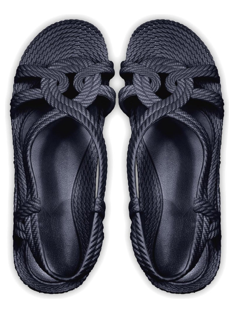 Sandali donna Brasileras suola in gomma Blu scuro - Kiabi