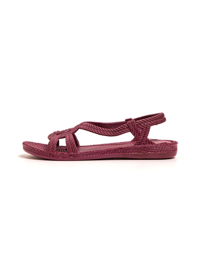 Sandali donna Brasileras suola in gomma Bordeaux - Kiabi
