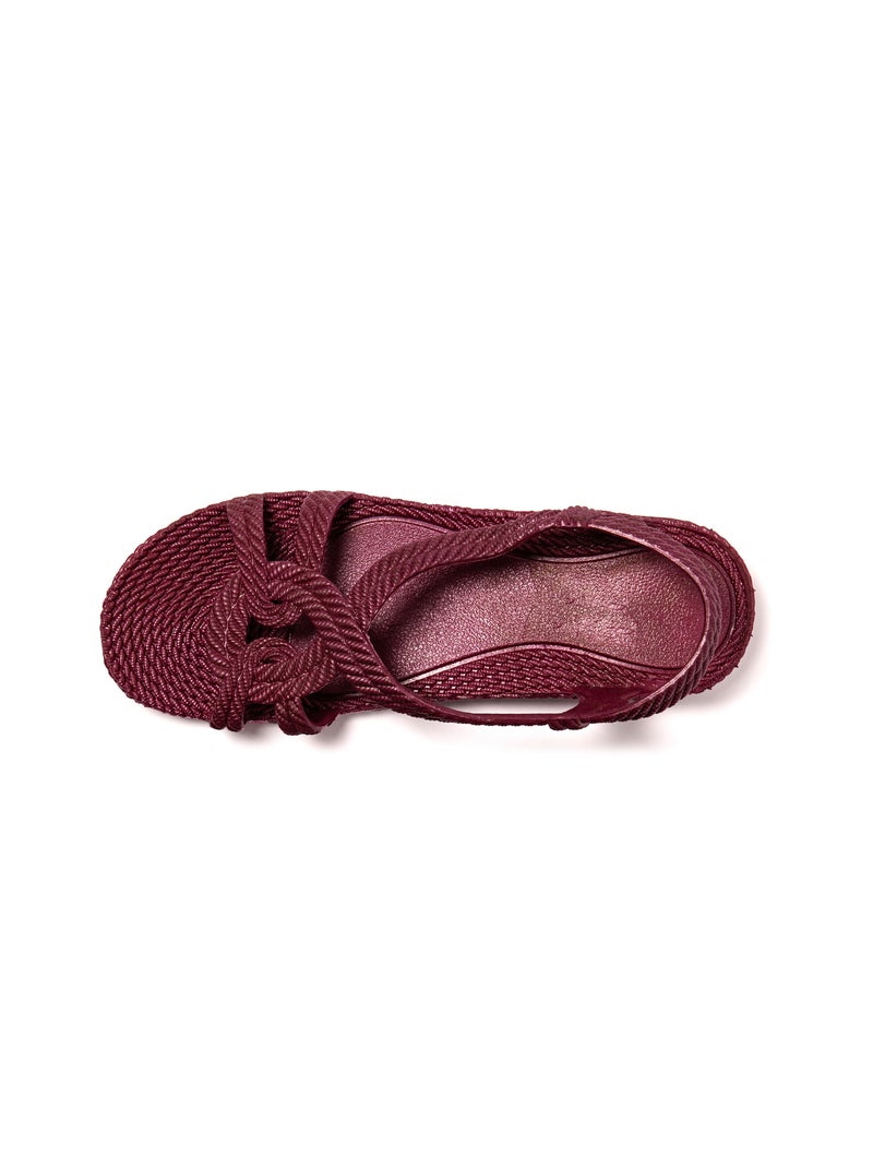 Sandali donna Brasileras suola in gomma Bordeaux - Kiabi