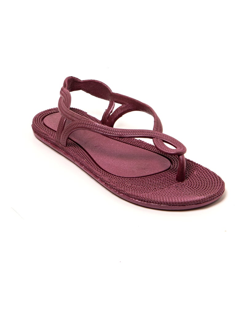 Sandali donna Brasileras suola in gomma Bordeaux - Kiabi