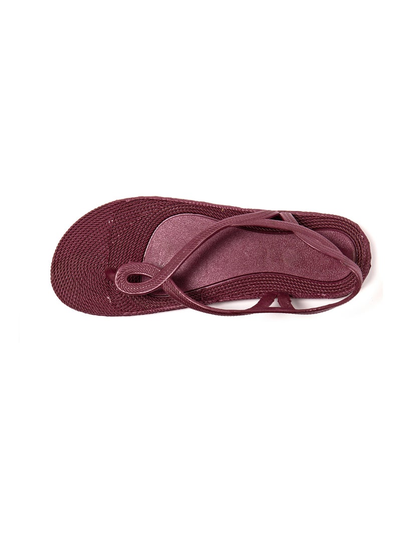 Sandali donna Brasileras suola in gomma Bordeaux - Kiabi