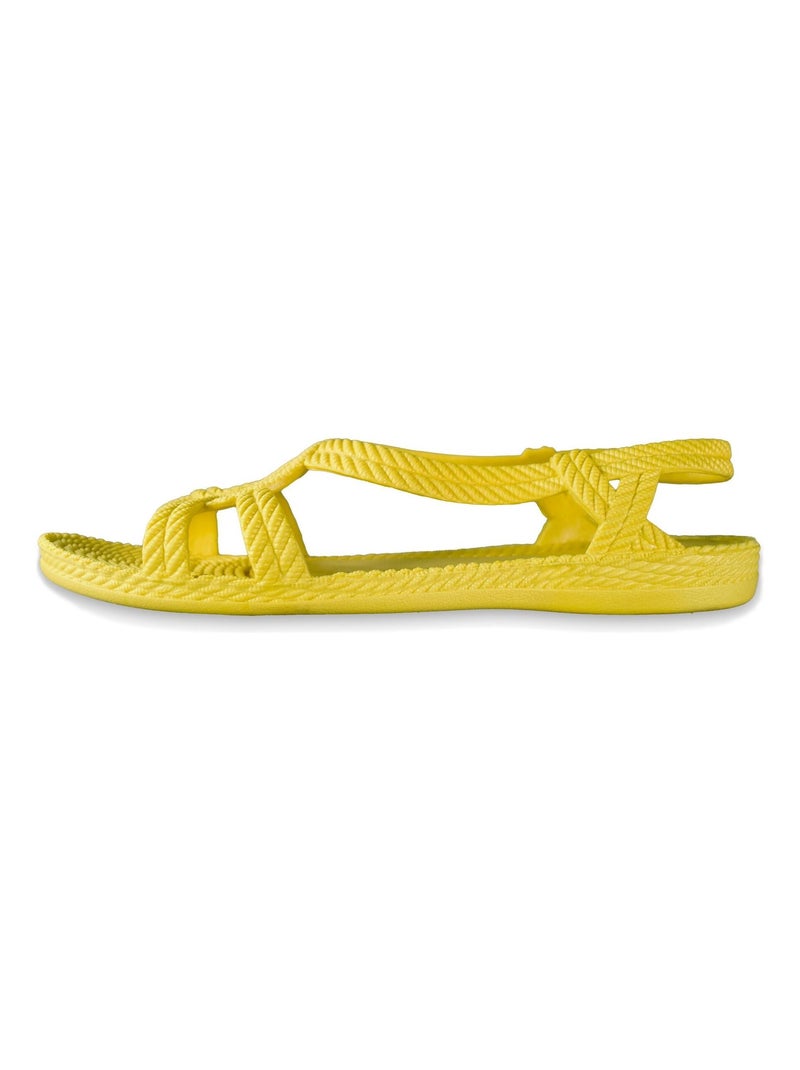 Sandali donna Brasileras suola in gomma Giallo - Kiabi
