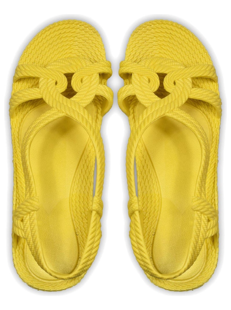 Sandali donna Brasileras suola in gomma Giallo - Kiabi