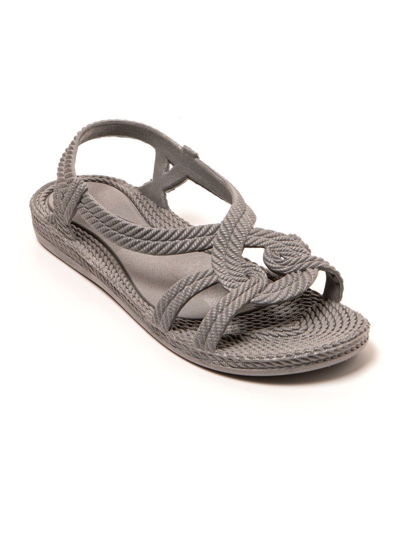 Sandali donna Brasileras suola in gomma Grigio - Kiabi