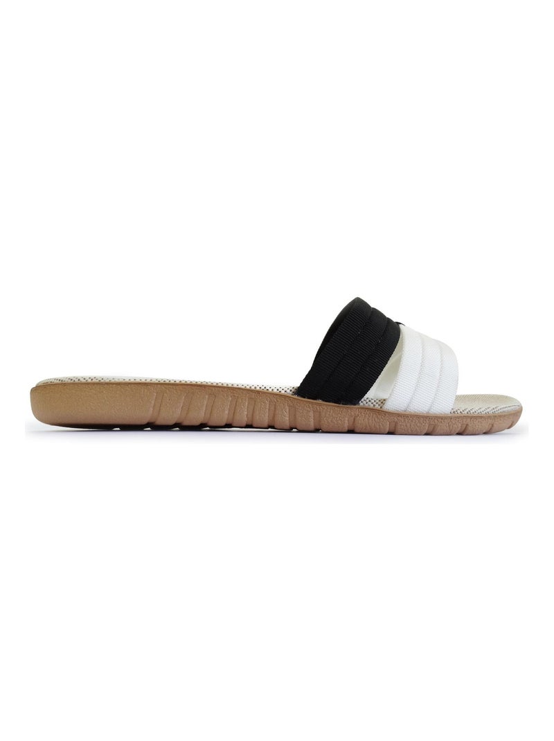 Sandali donna Brasileras suola in gomma Nero Bianco - Kiabi