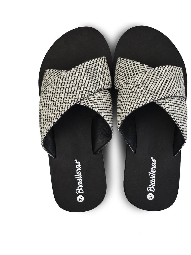 Sandali donna Brasileras suola in gomma Nero - Kiabi
