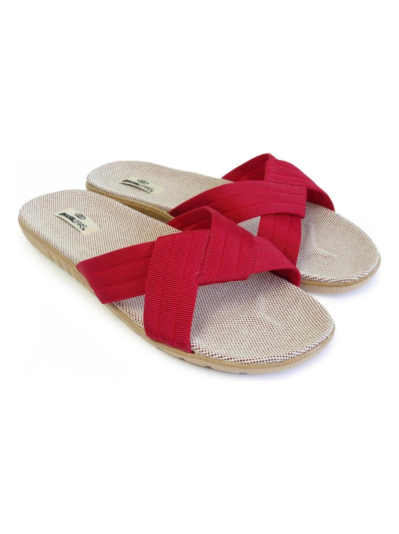 Sandali donna Brasileras suola in gomma Rosso - Kiabi