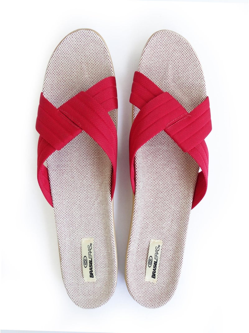 Sandali donna Brasileras suola in gomma Rosso - Kiabi