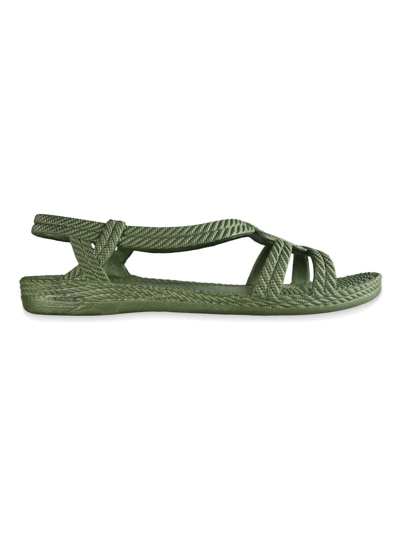 Sandali donna Brasileras suola in gomma Verde scuro - Kiabi