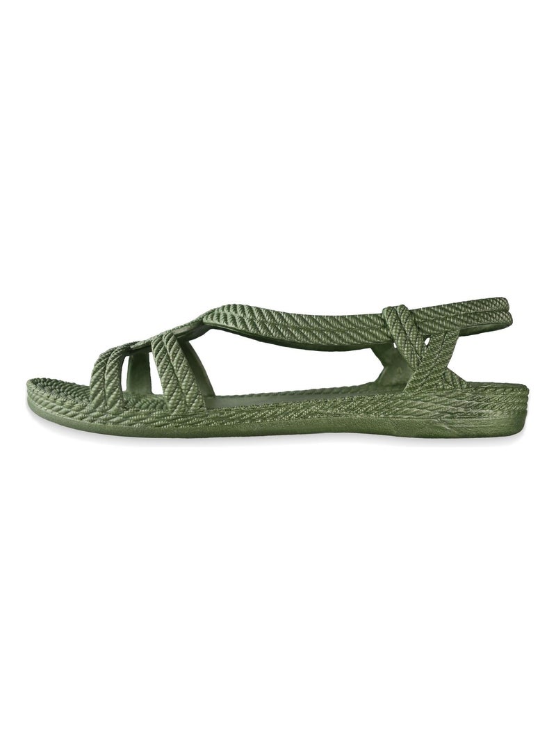 Sandali donna Brasileras suola in gomma Verde scuro - Kiabi