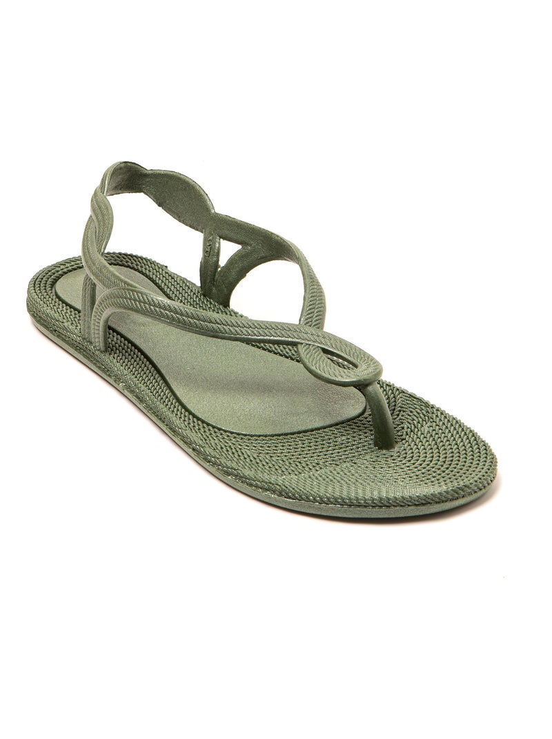 Sandali donna Brasileras suola in gomma Verde scuro - Kiabi