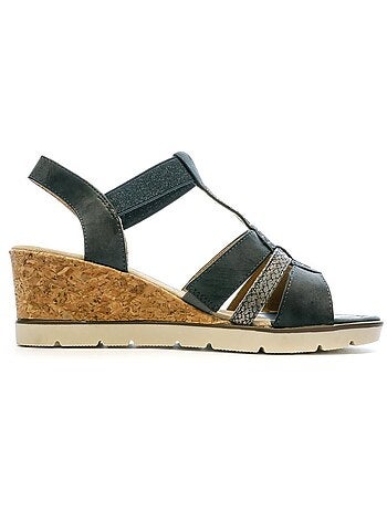 Sandali donna con zeppa relife
