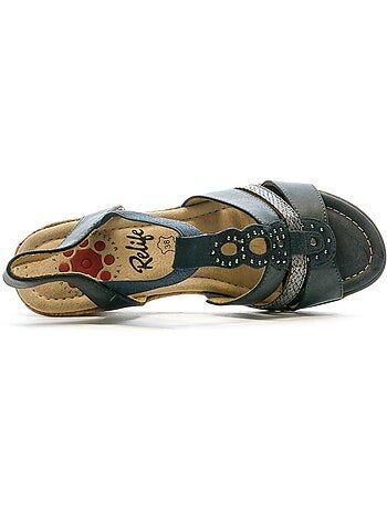 Sandali donna con zeppa relife