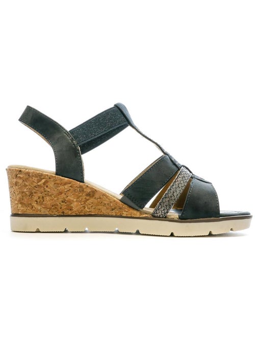Sandali donna con zeppa relife - Kiabi