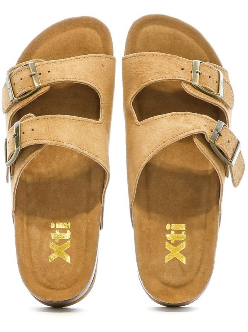 Sandali Donna in Pelle Beige - Kiabi
