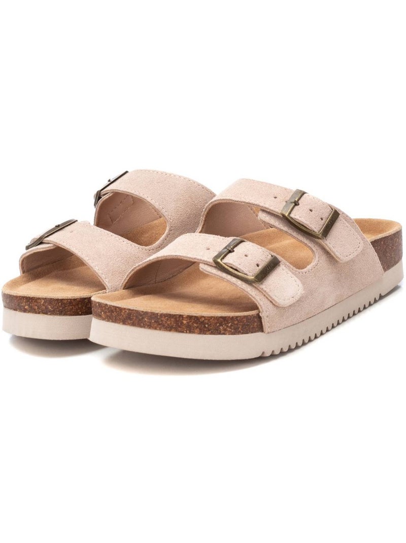 Sandali Donna in Pelle Beige - Kiabi