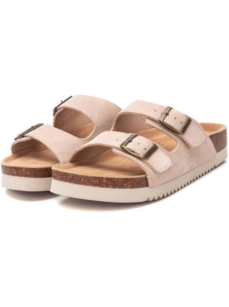Sandali Donna in Pelle Beige - Kiabi